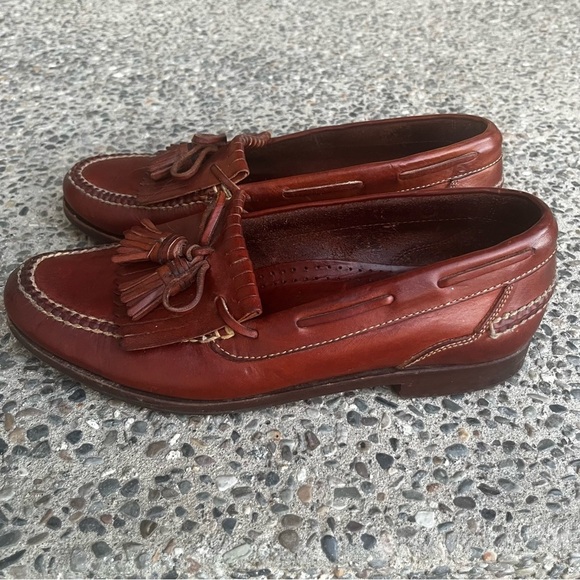 Cole Haan Country Kiltie Tassel Loafers Leather Shoes Men 10M Brown Dress - Picture 5 of 11